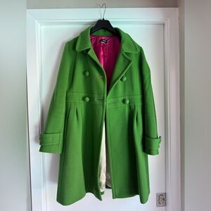JCrew Gramercy Pique Wool Coat in Alpine green